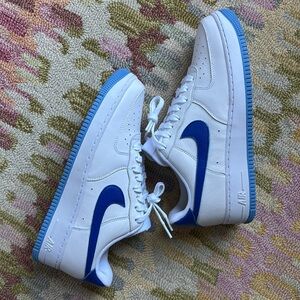 🍦HOST PICK 🍦Nike NWT AIR Force 1 Low by You custom designed white + blue size 10
